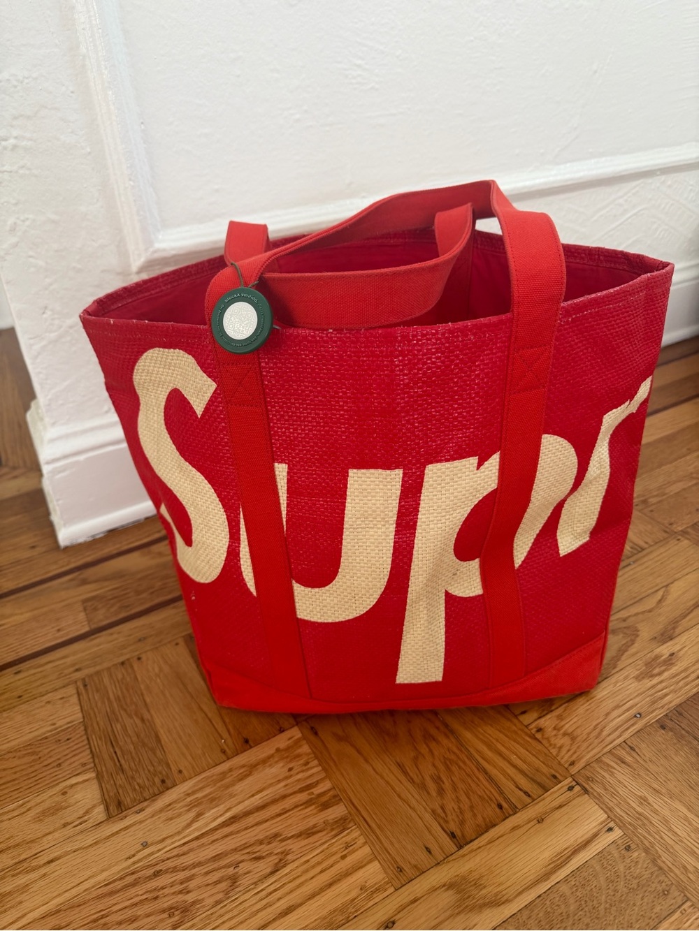 Authentic Supreme Raffia Tote Bag